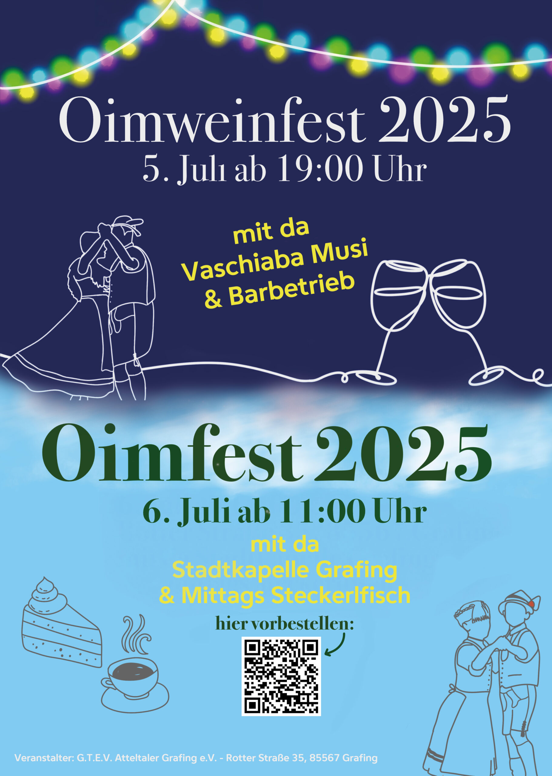 V1 Oimfest & Oimweinfest Plakat DIN A3